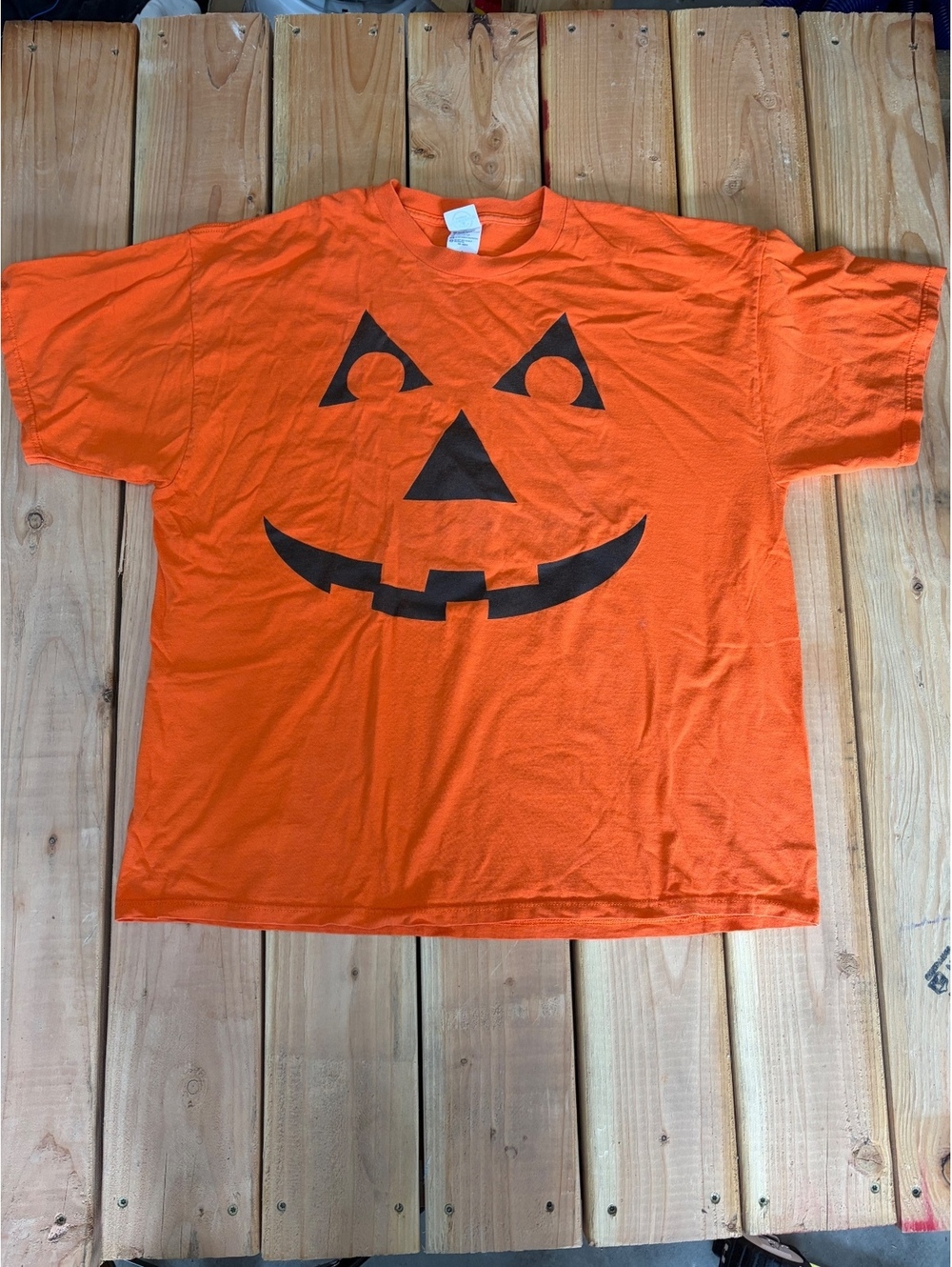 Vintage Delta Pro Weight Orange Halloween Pumpkin Face y2k